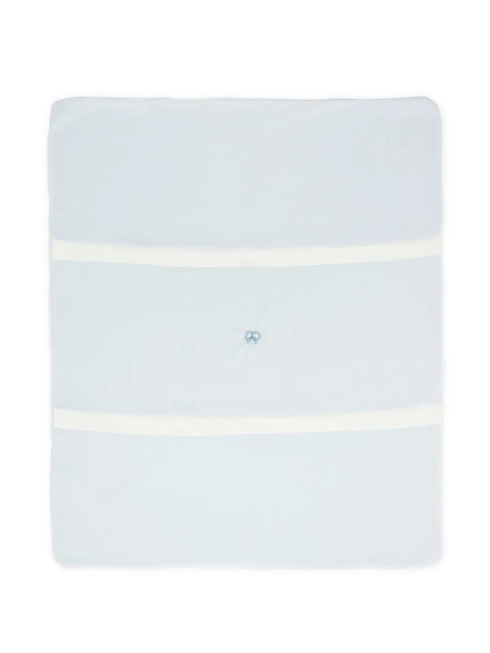 La Stupenderia embroidered-bow stripe blanket | Blue | Image 1