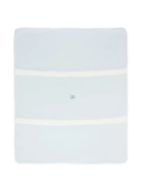 La Stupenderia embroidered-bow stripe blanket