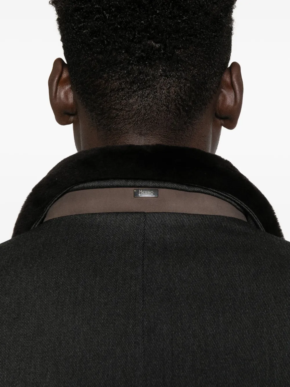 Herno Jas met fluwelen knopen Grijs