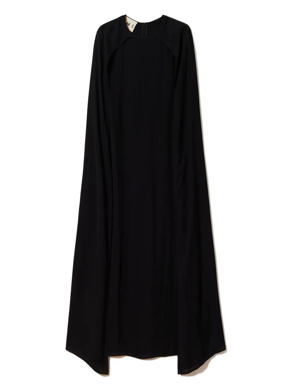 Plan C Cape Back Dress In Black