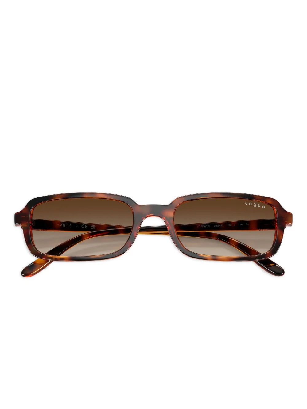 Vogue Eyewear Havana zonnebril met vierkant montuur Bruin