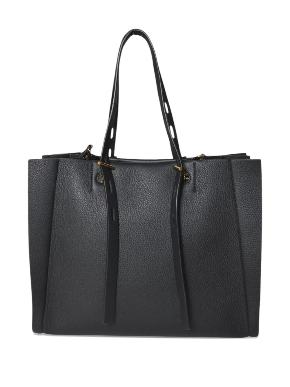 MINO BOSSI leather strap tote bag | Black | Image 1