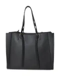 MINO BOSSI leather strap tote bag - Black