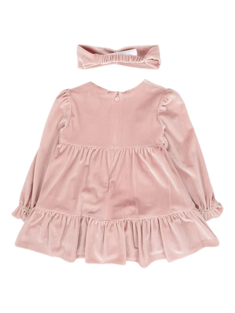 Mayoral velvet ruffled dress - Roze