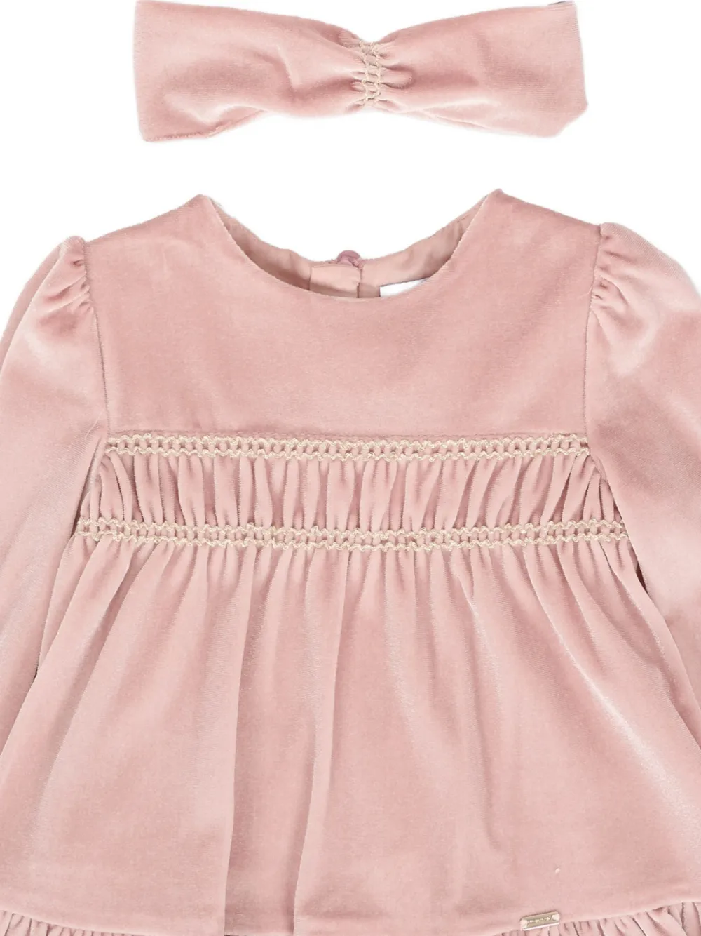 Mayoral velvet ruffled dress Roze