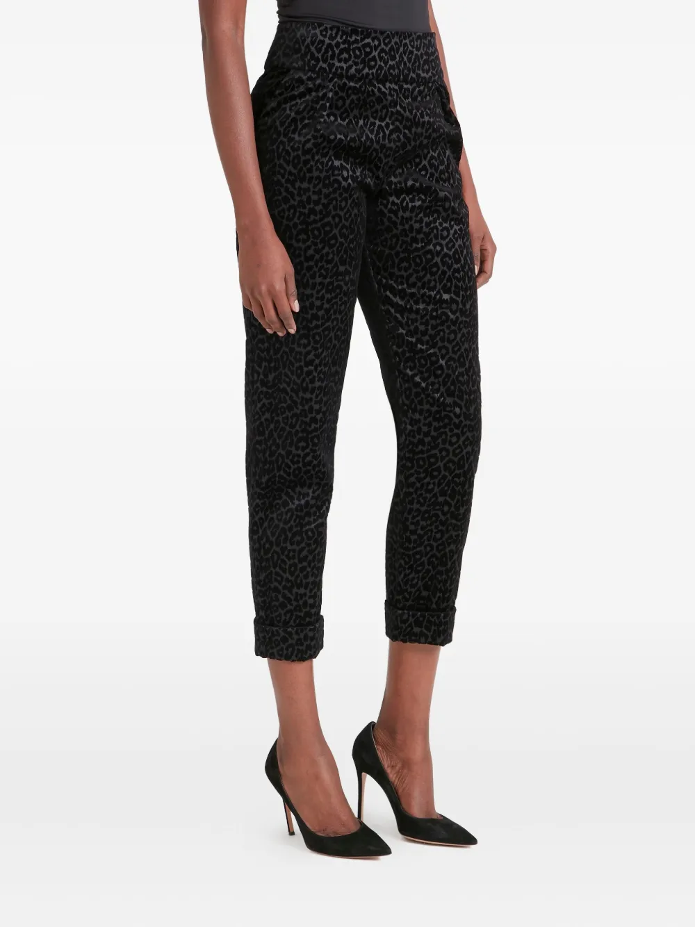 Temperley London Broek met luipaardprint Zwart
