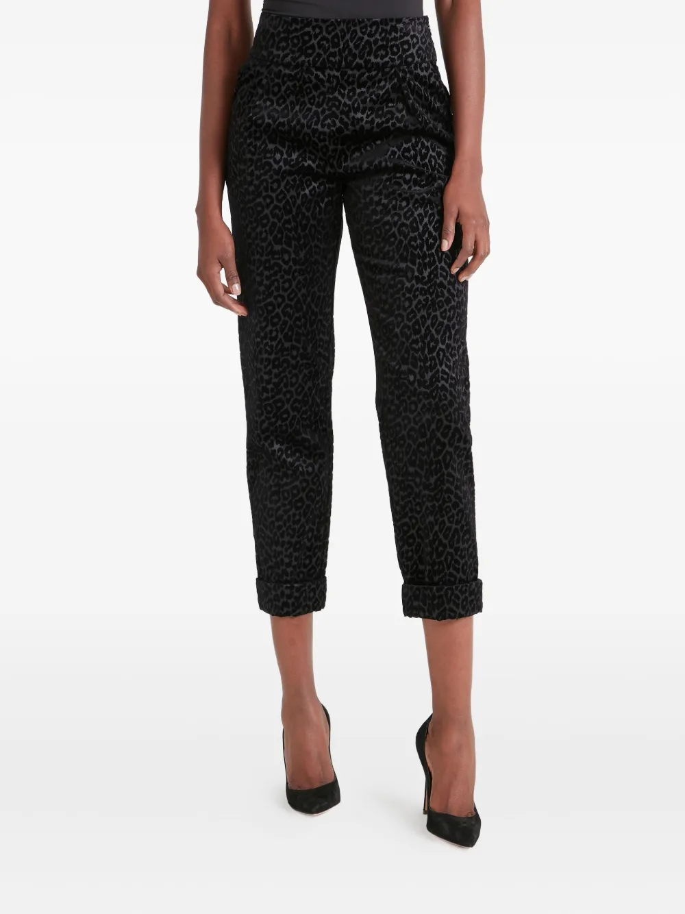 Temperley London Broek met luipaardprint - Zwart