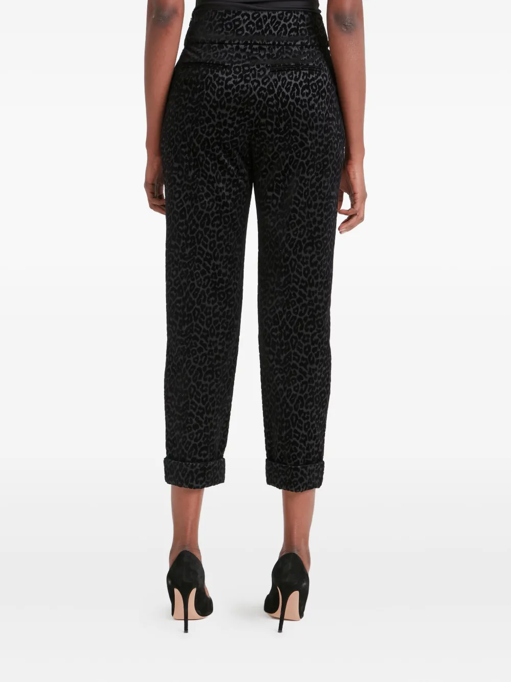 Temperley London Broek met luipaardprint Zwart