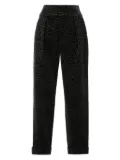 Temperley London leopard-print velvet trousers - Black