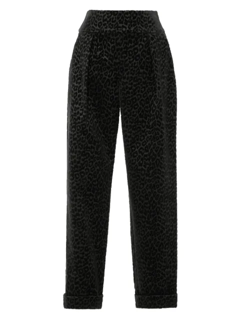 Temperley London leopard-print velvet trousers