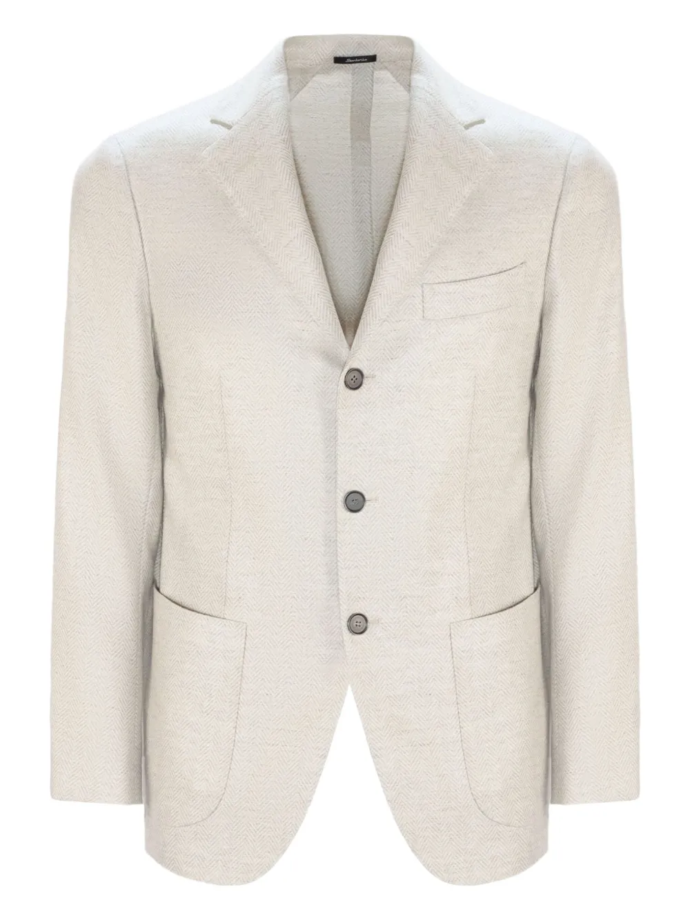 SARTORIO NAPOLI herringbone single-breasted blazer - ニュートラル SARTORIO NAPOLI herringbone single-breasted blazer - ニュートラル