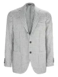 SARTORIO NAPOLI peak-lapel houndstooth check blazer - White