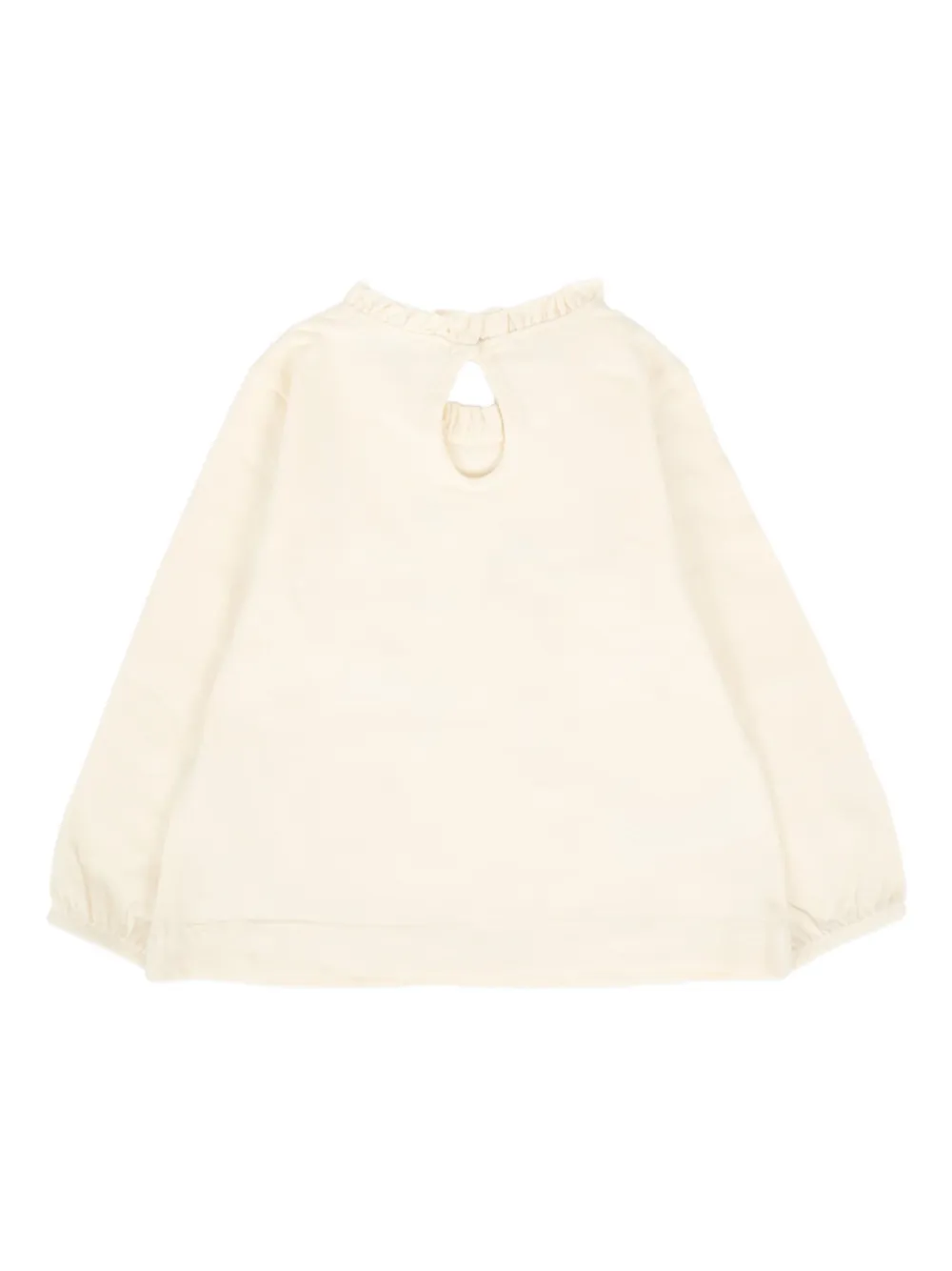 Mayoral frill-neck girl print T-shirt Beige