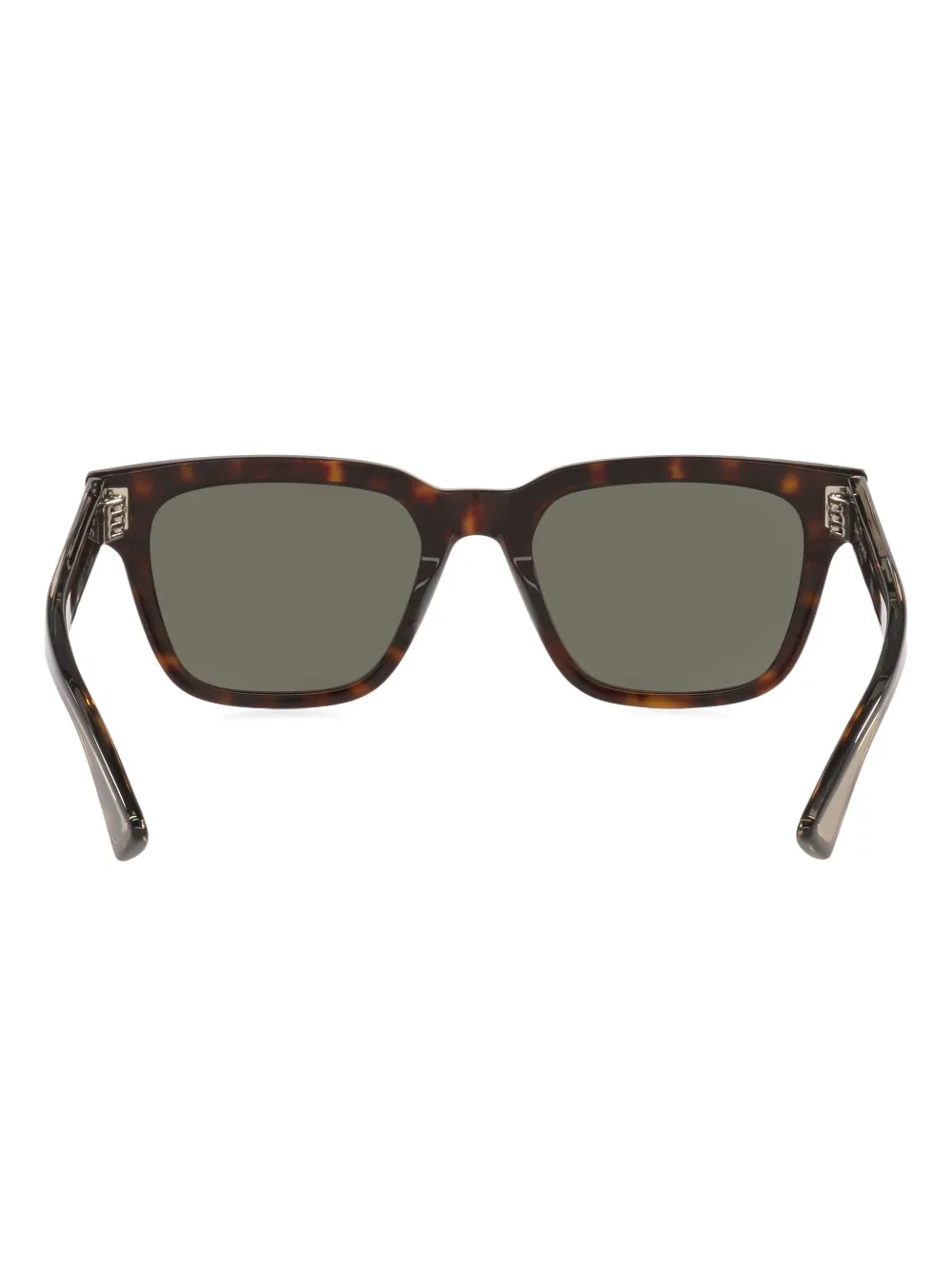 Saint Laurent Tortoiseshell Square Sunglasses with Green Lenses Saint Laurent SL M143 Women main image 4
