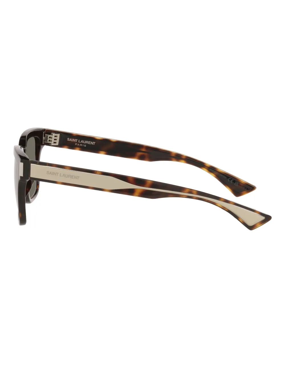 Saint Laurent Eyewear Tortoiseshell Square Sunglasses  display picture 3