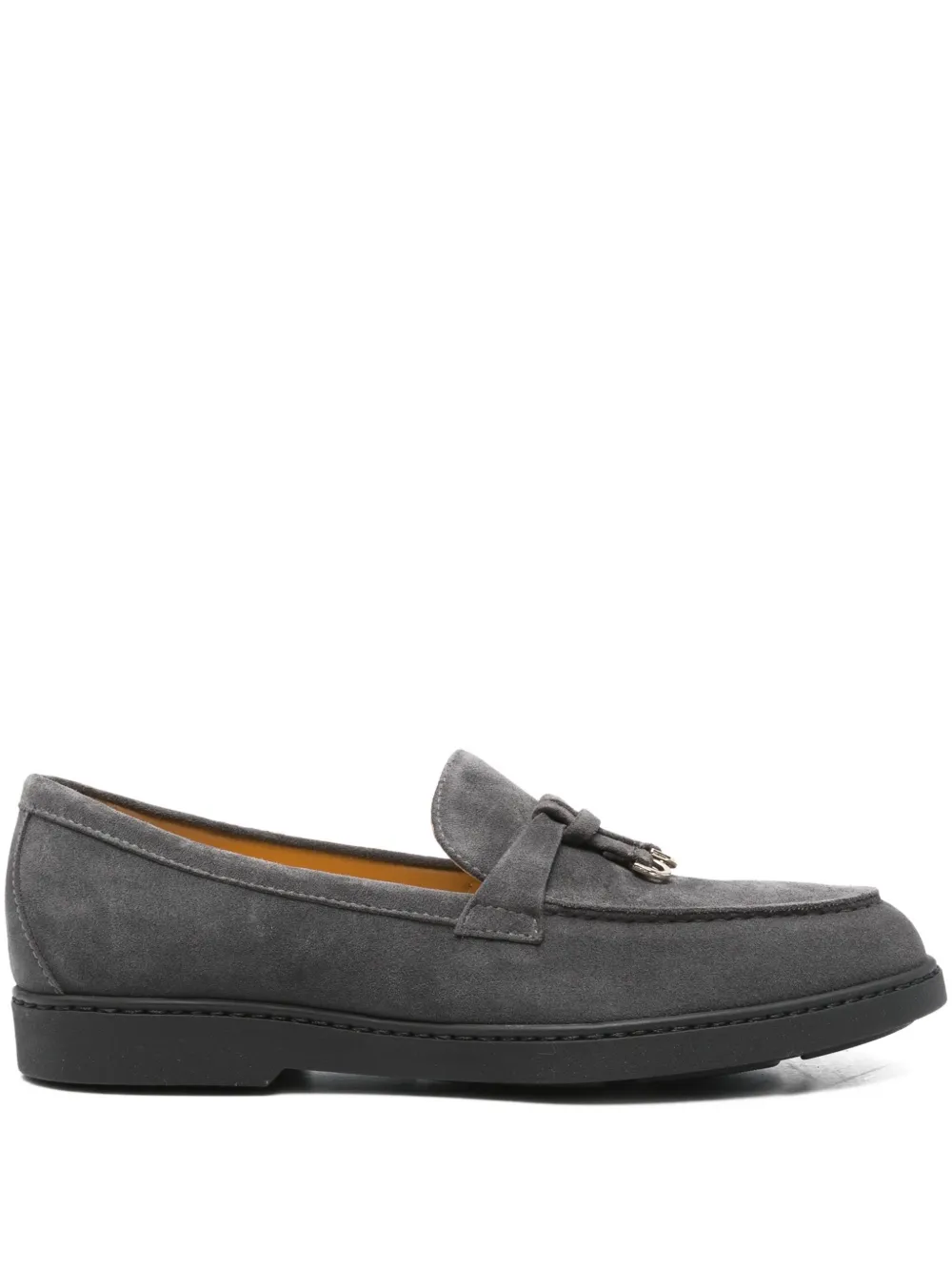 Doucal's Tassel-detail Suede Loafers In Gray