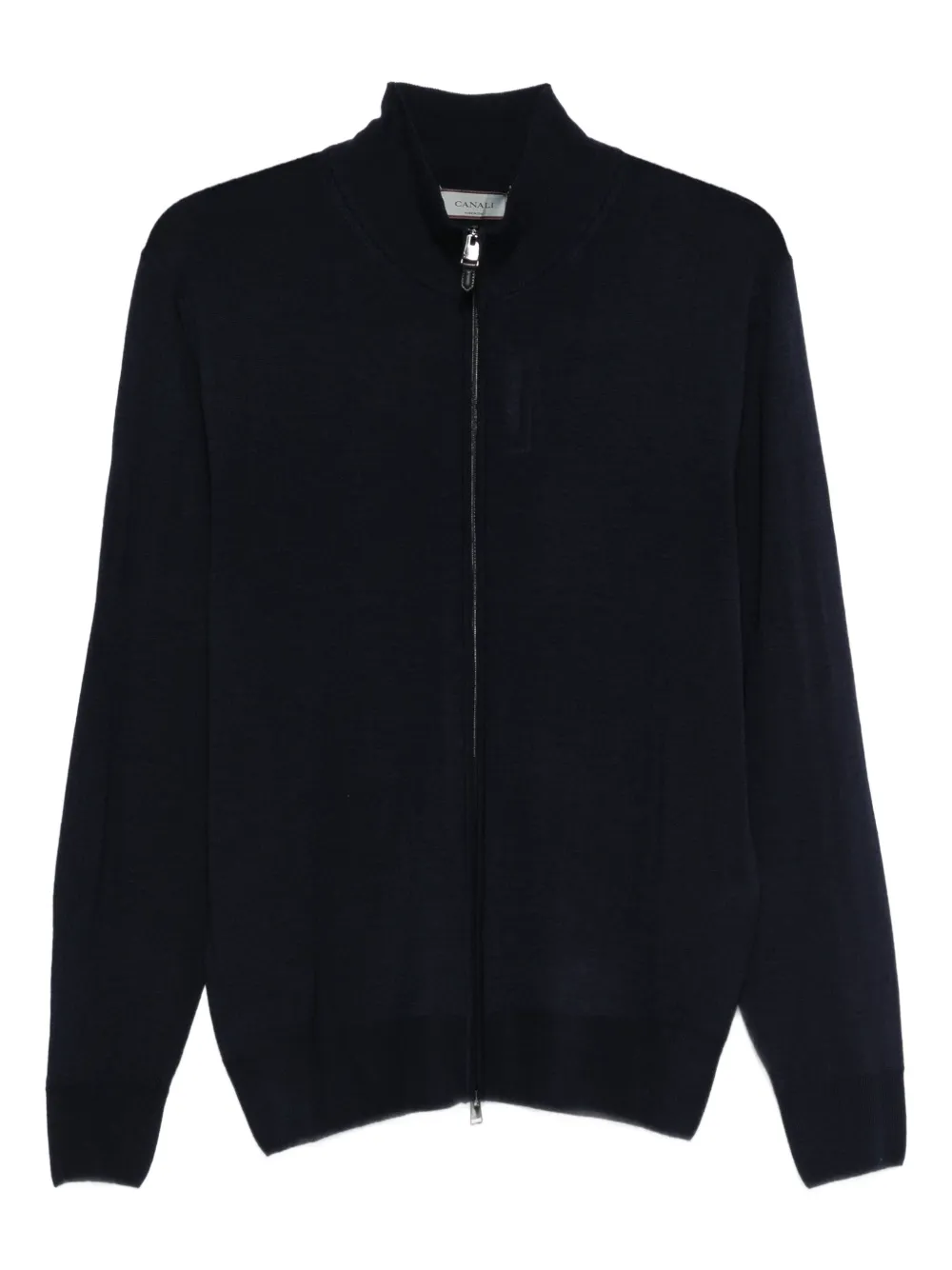 Canali Cardigan Mit Reissverschluss In Blue