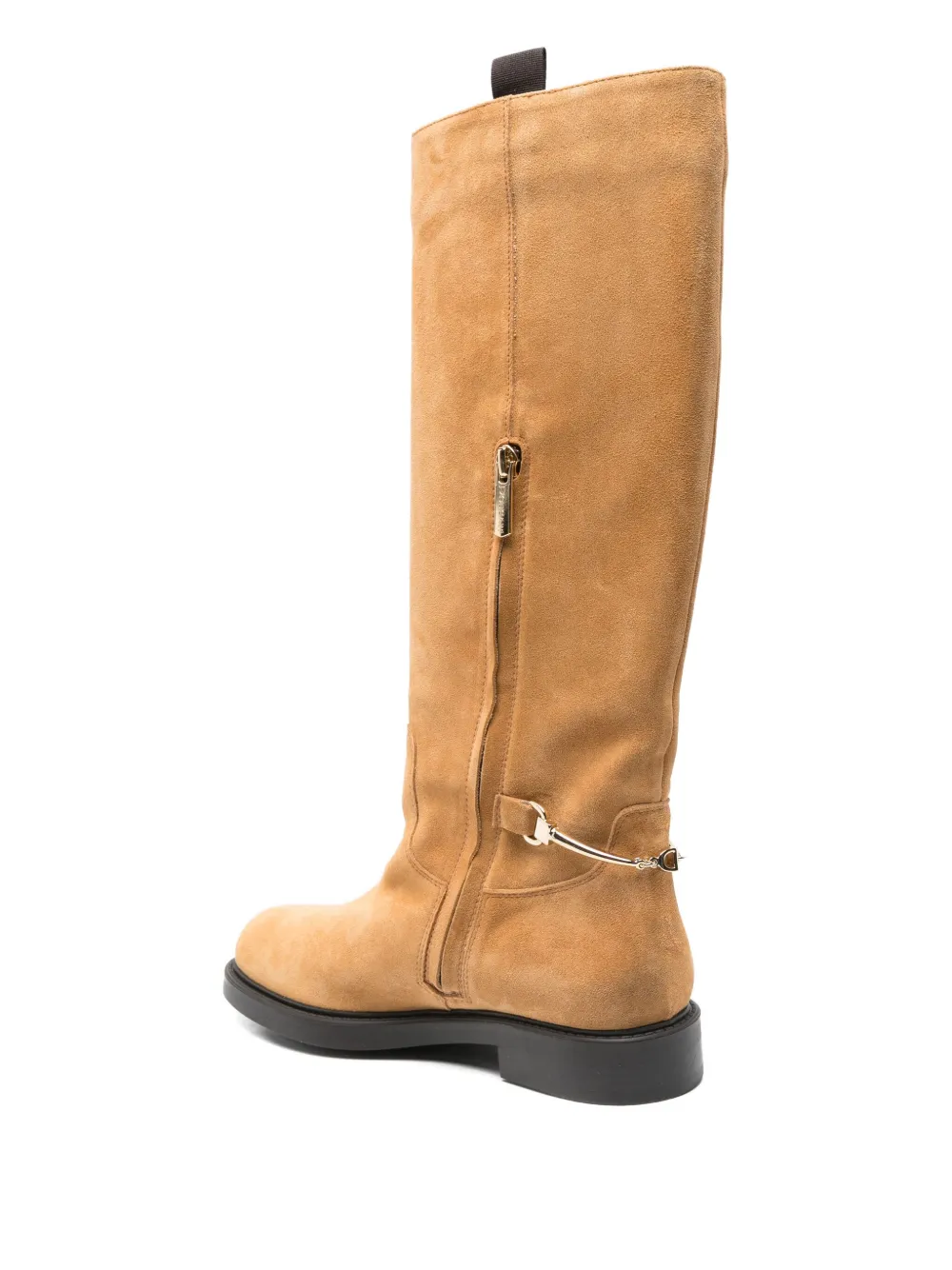 Doucal's Suède laarzen met gespdetail Beige