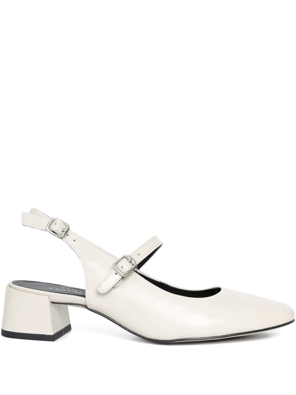 Studio Chofakian 35 mm slingback pumps met gesp BOXOFFWHITE