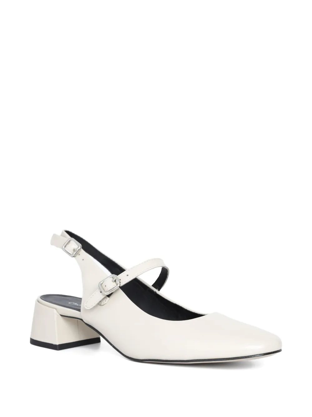 Studio Chofakian 35 mm slingback pumps met gesp BOXOFFWHITE