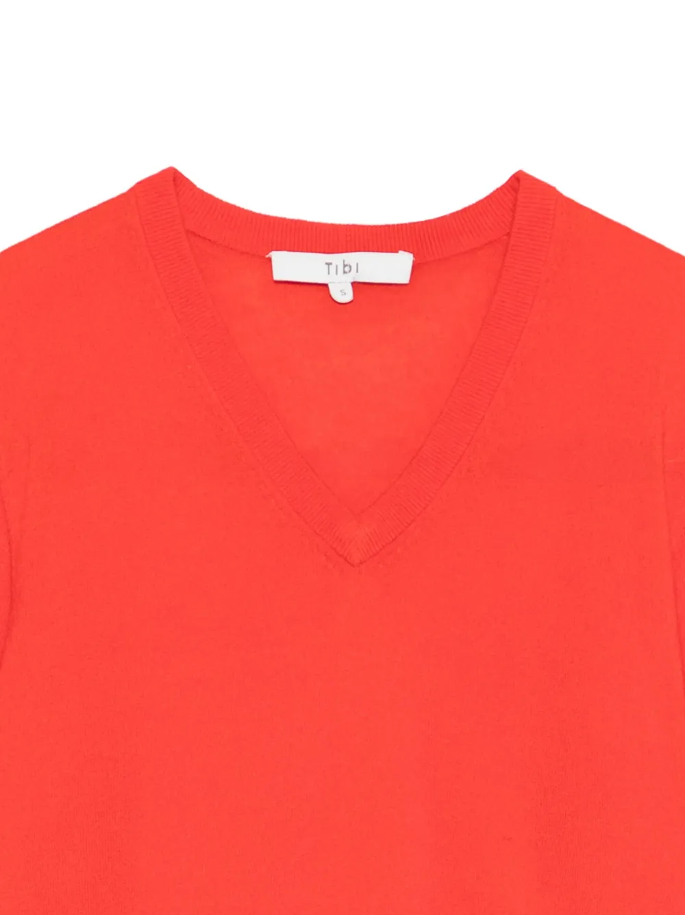 Tibi Pull à Col V - Rouge 