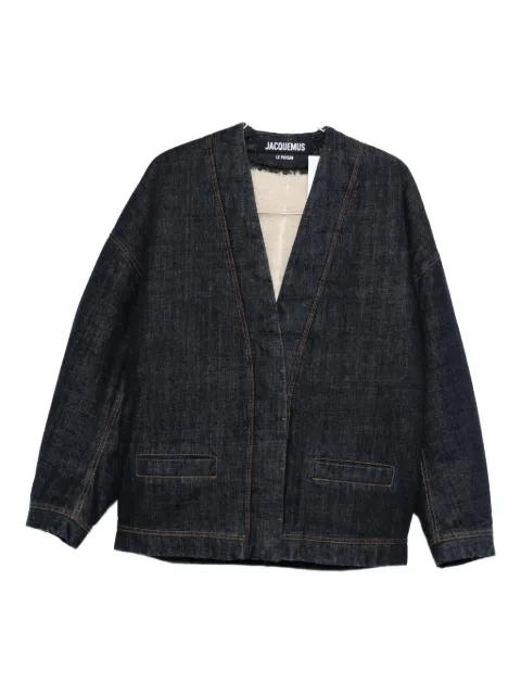 Jacquemus denim contrast-stitching jacket