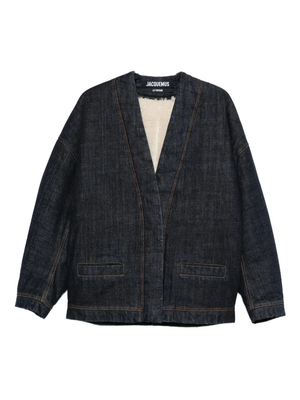 Jacquemus denim contrast-stitching jacket | Blue | Image 1