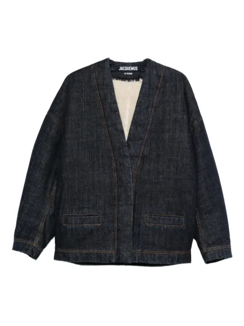 Jacquemus denim contrast-stitching jacket