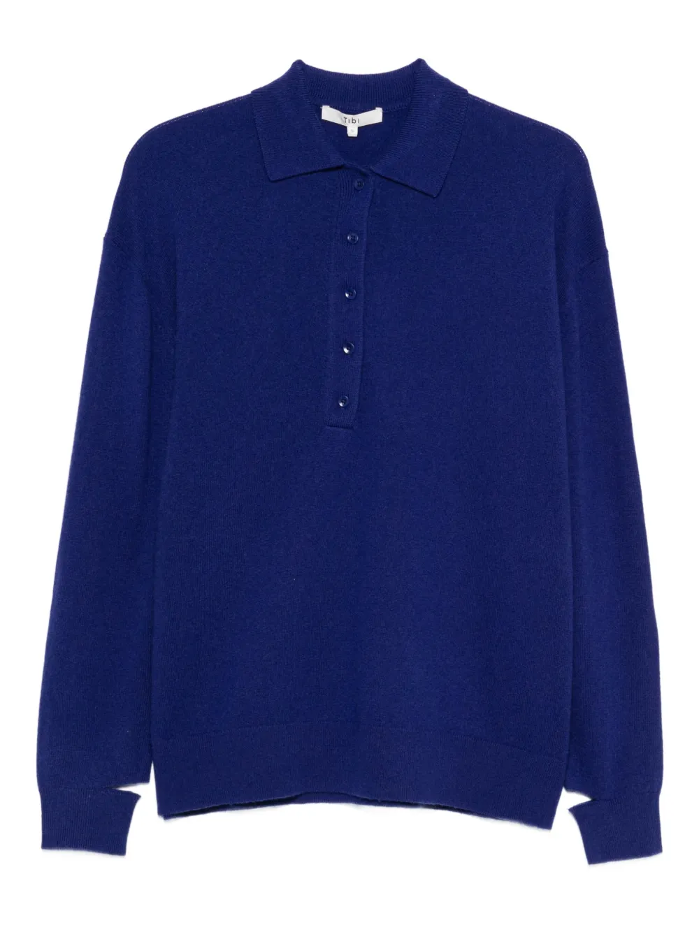 Tibi button-details polo top | Blue | Image 1