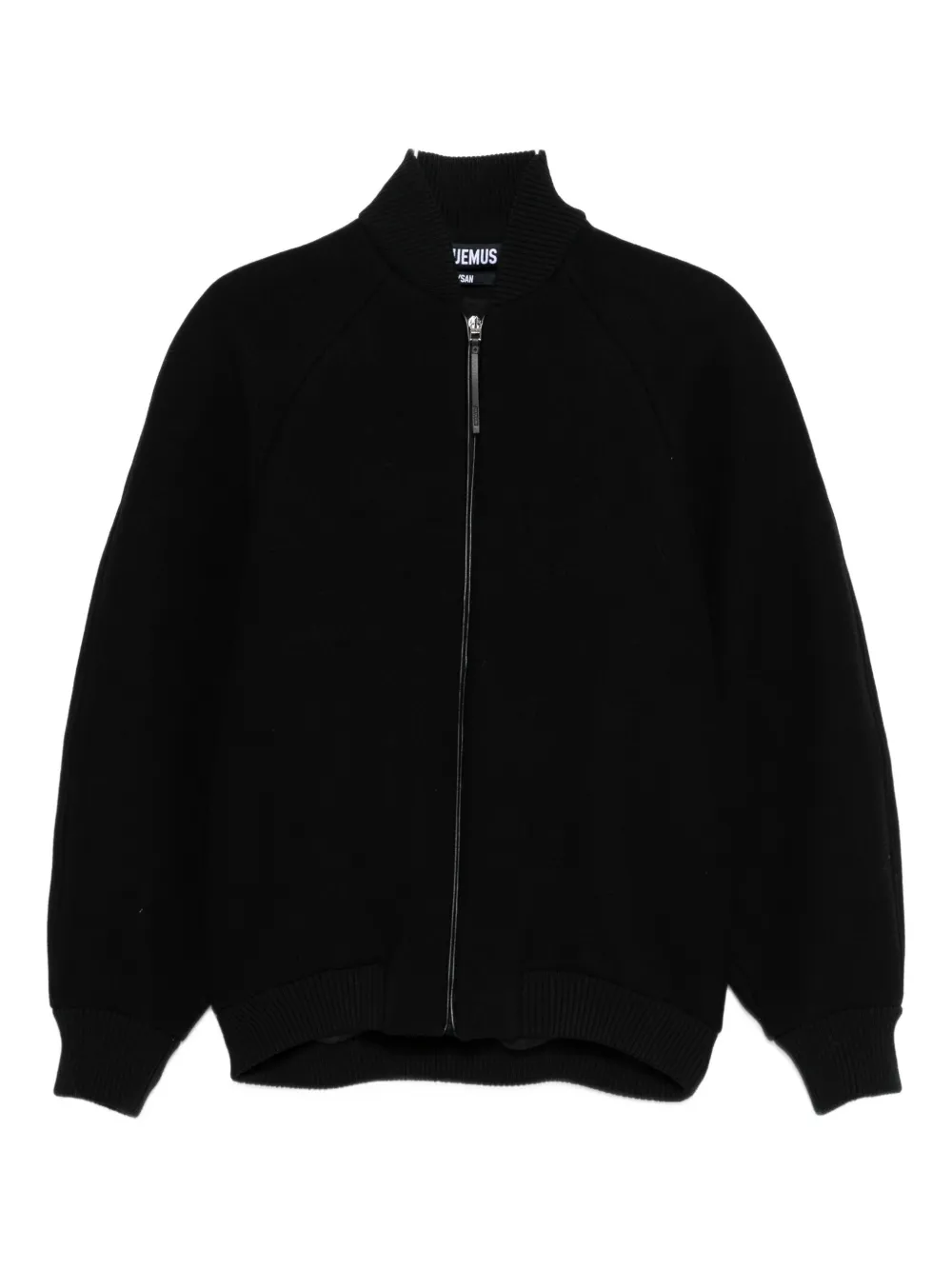 Jacquemus Bomber Le Blouson Pilu Negra Zip In Black