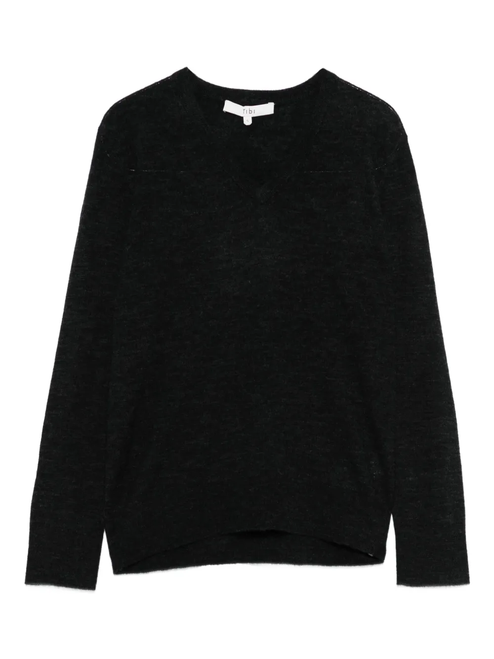 Tibi V-neck Long-sleeve Sweater In Gray