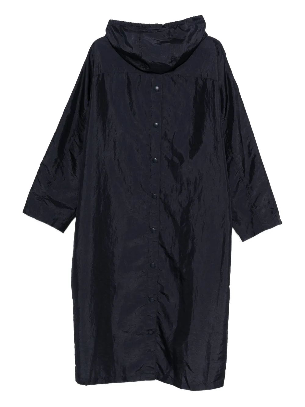 Tibi Hooded Button Coat In Blue