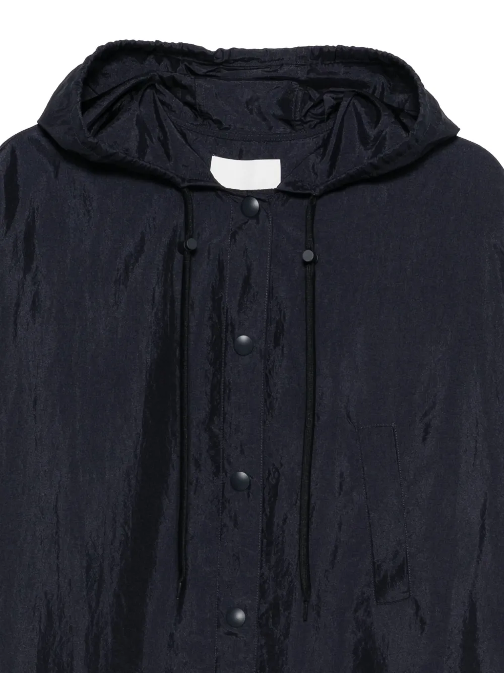 Tibi Hooded Button Coat In Blue