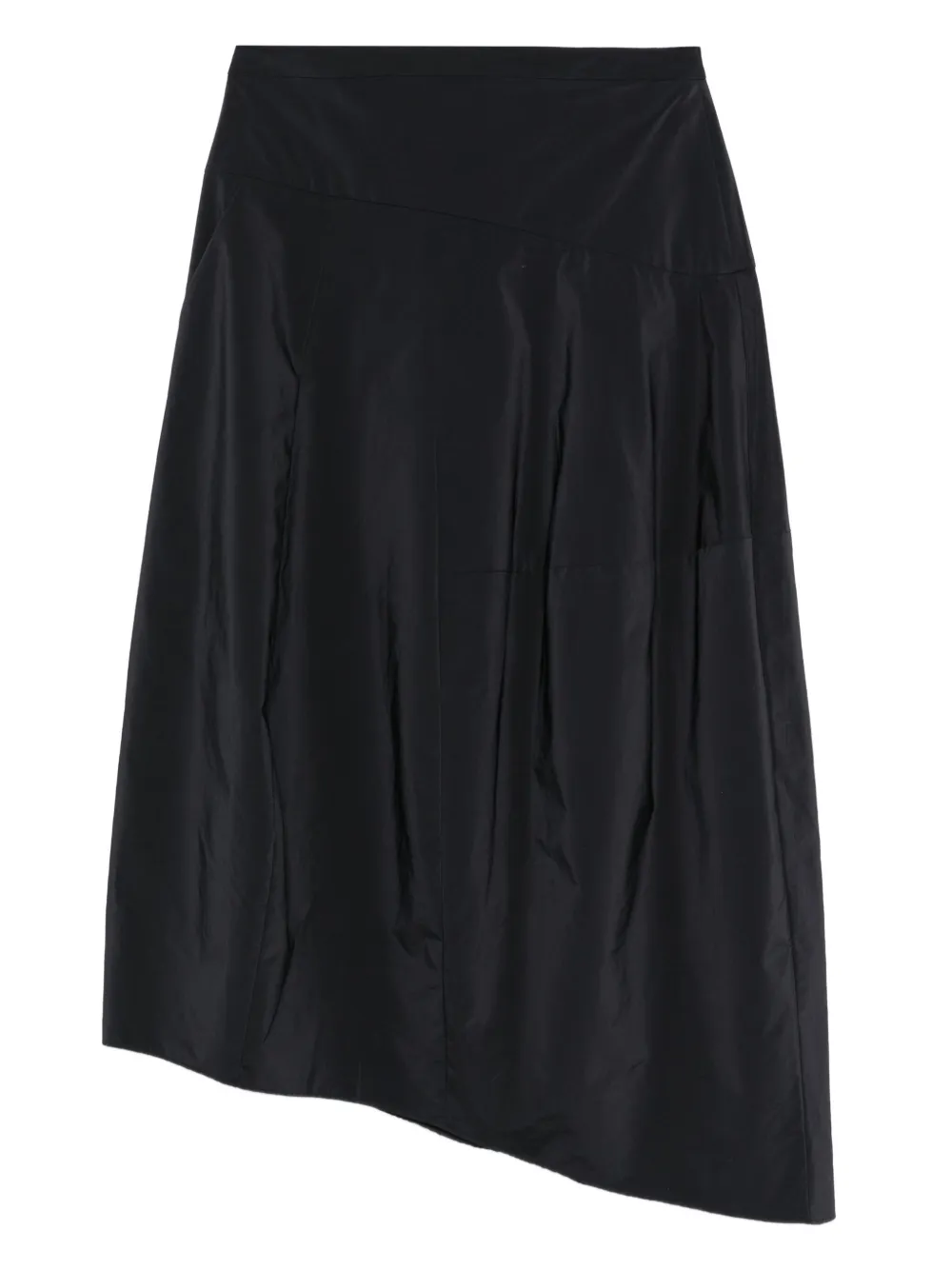 Tibi Asymmetric Midi Skirt In Black