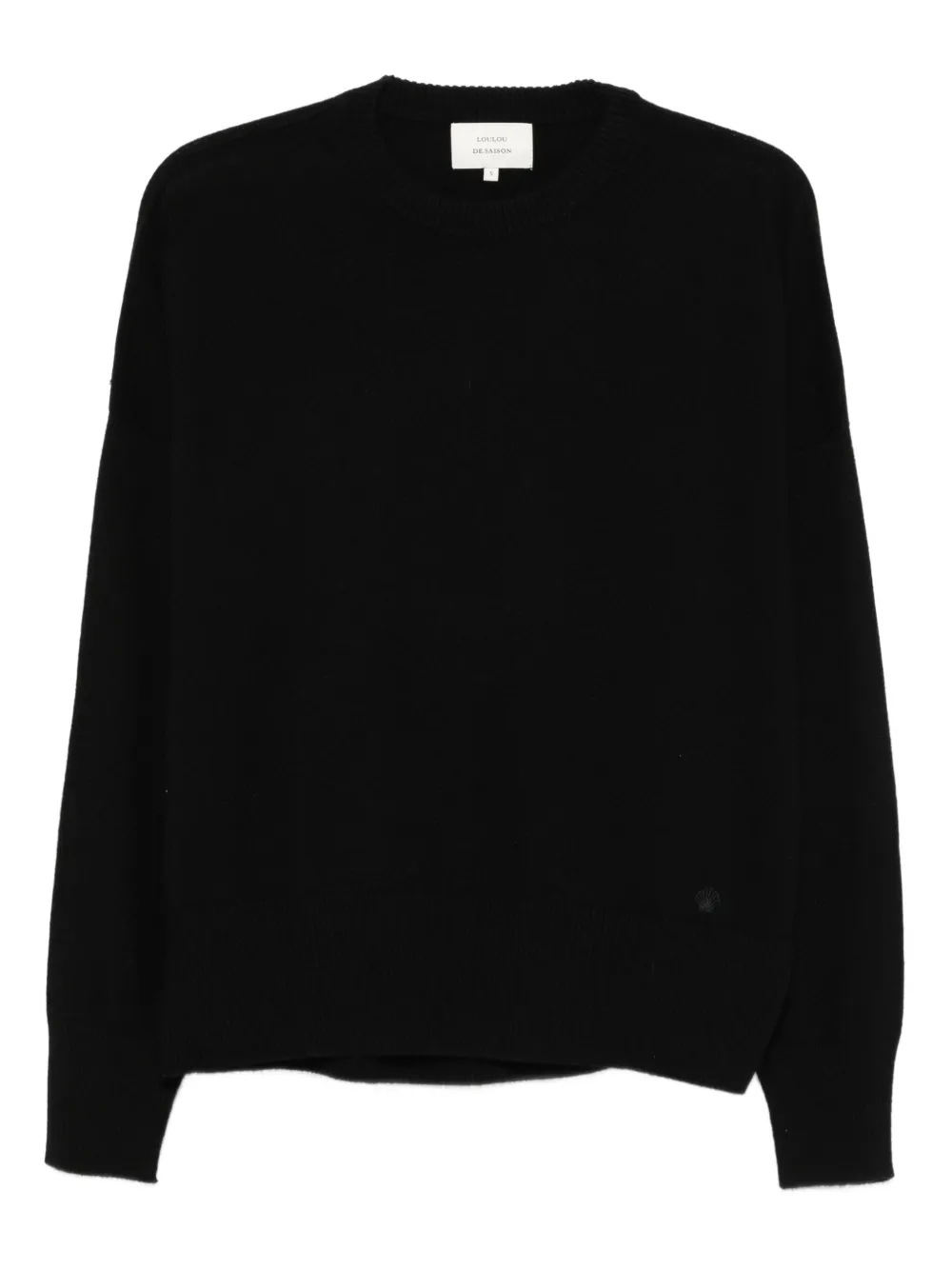 LouLou de Saison round-neck knitted sweater | Black | Image 1