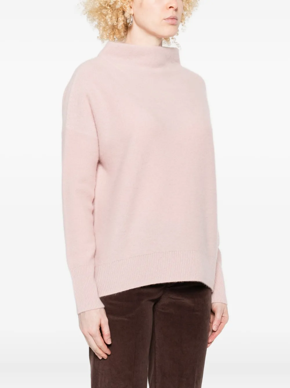 Vince Boiled Cashmere Turtleneck Pullover In Pink