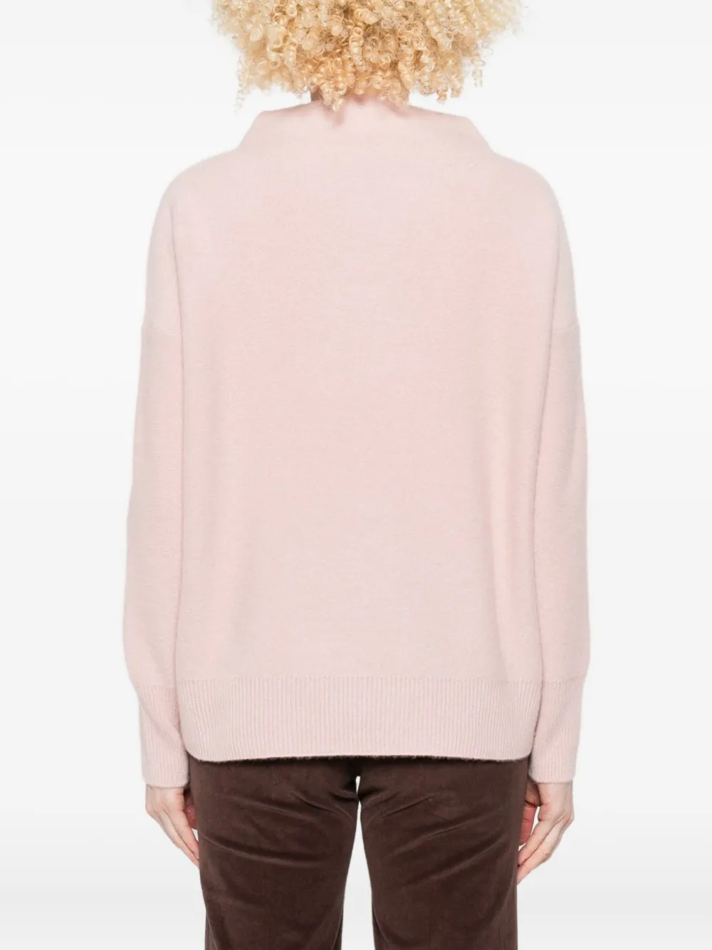 Vince Boiled Cashmere Turtleneck Pullover In Pink