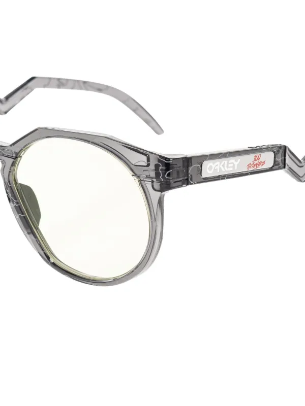 Oakley クリアグレー サングラス Oakley マーブルエフェクト ラウンドサングラス | グレー | FARFETCH JP