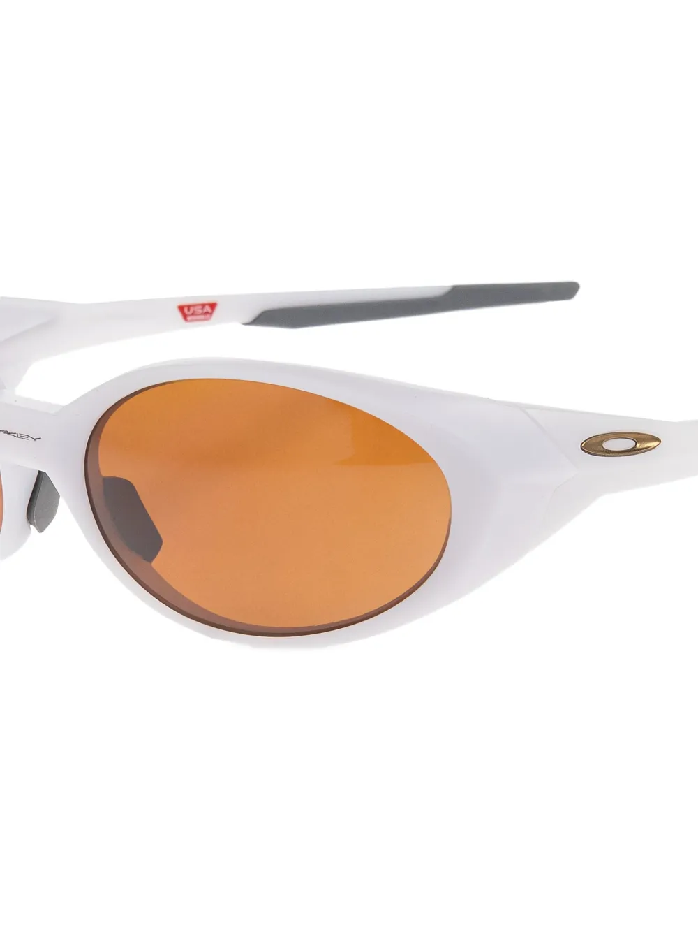 Oakley Zonnebril met ovalen montuur Wit