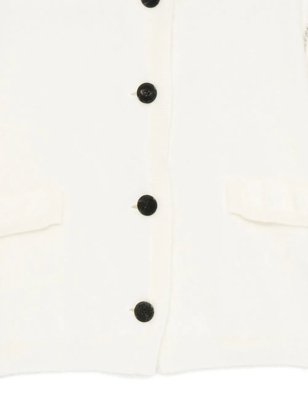 Max & Moi Chain-trimmed Button-up Jacket In White