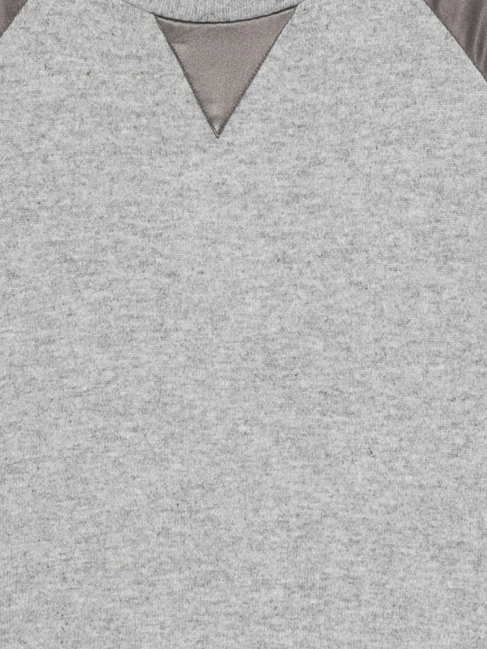 Max & Moi Raglan-sleeve Satin-panel T-shirt In Gray