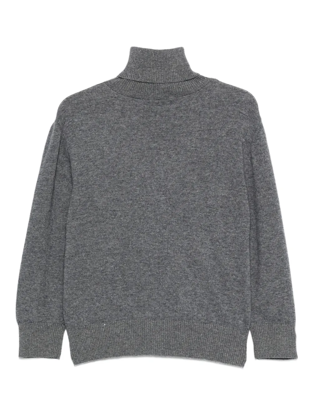 Max & Moi Pumpky Roll-neck Sweater In Gray