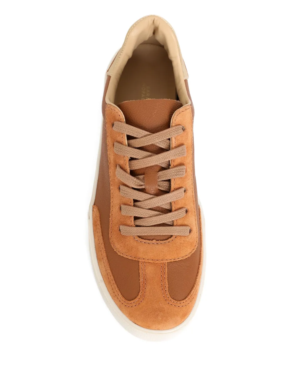 Sarah Chofakian Sneakers met suède vlak Bruin