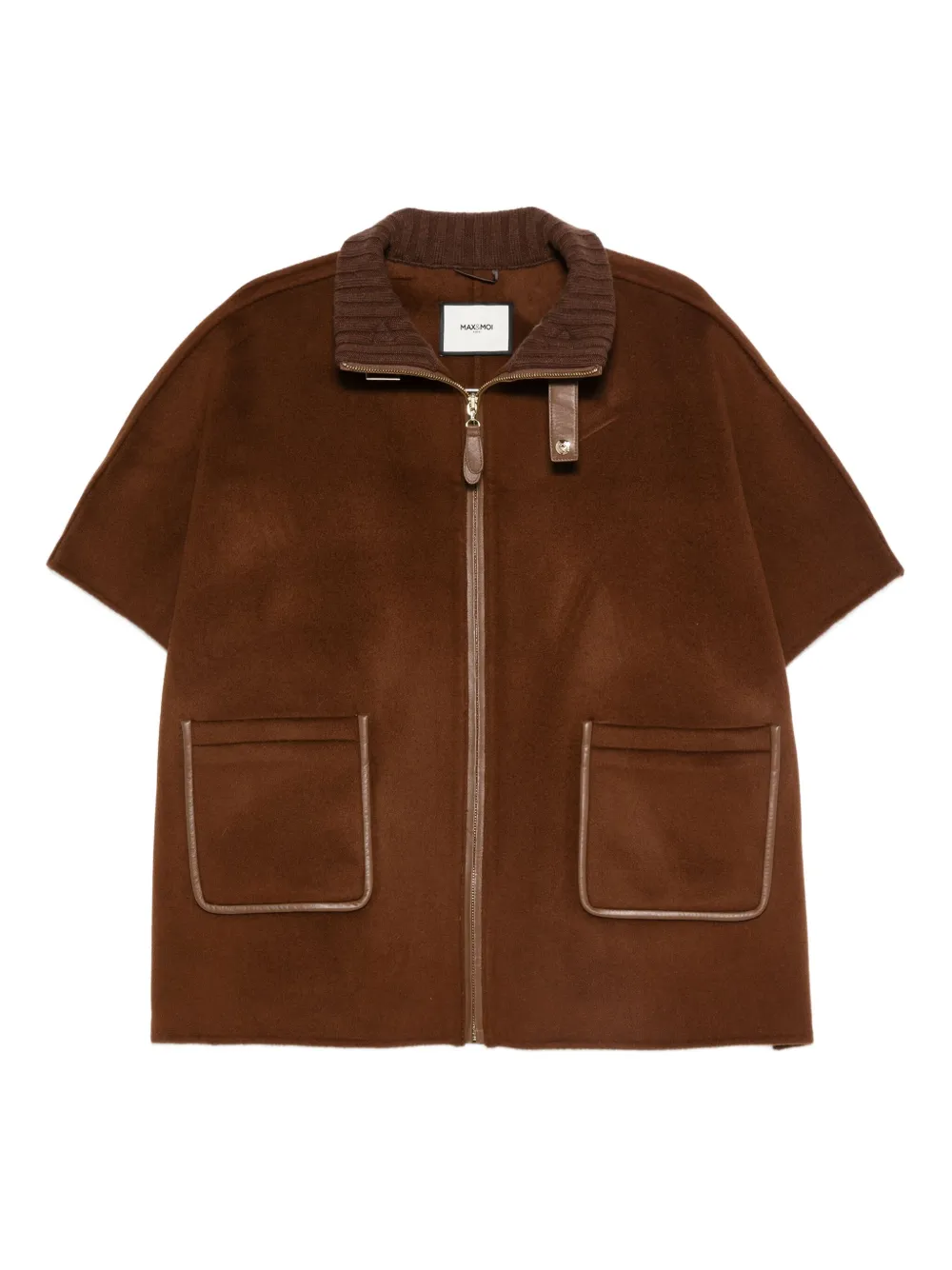 Max & Moi Voli suede leather-trimmed jacket | Brown | Image 1