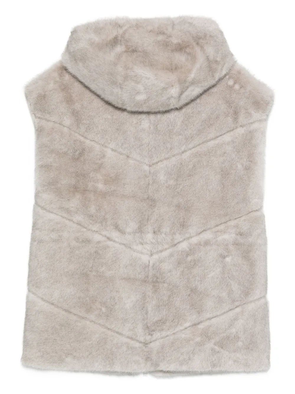 Max & Moi Valora Faux-fur Gilet In Neutral
