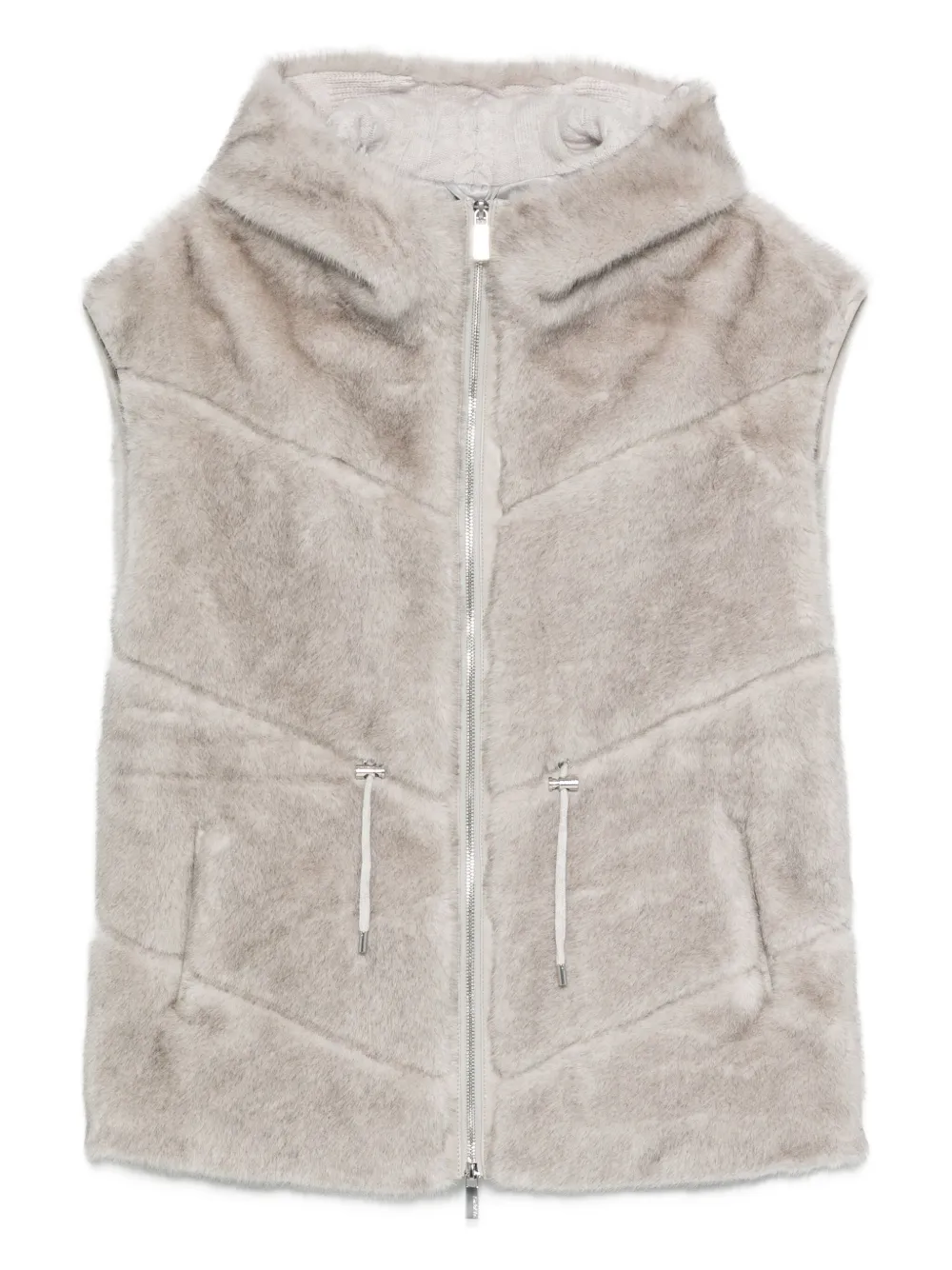 Max & Moi Valora Faux-fur Gilet In Neutral