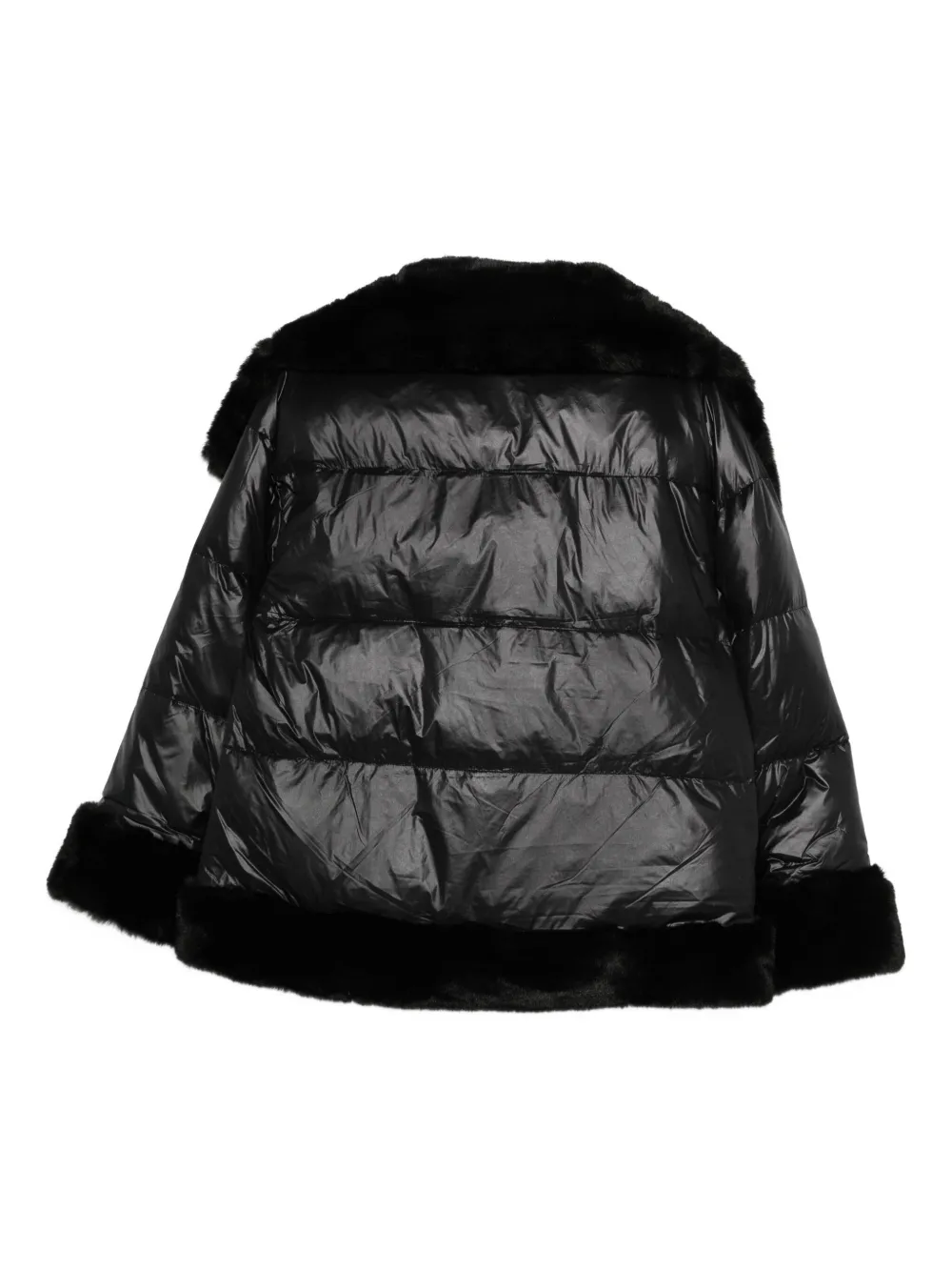Max & Moi Dassi Faux-fur Coat In Black