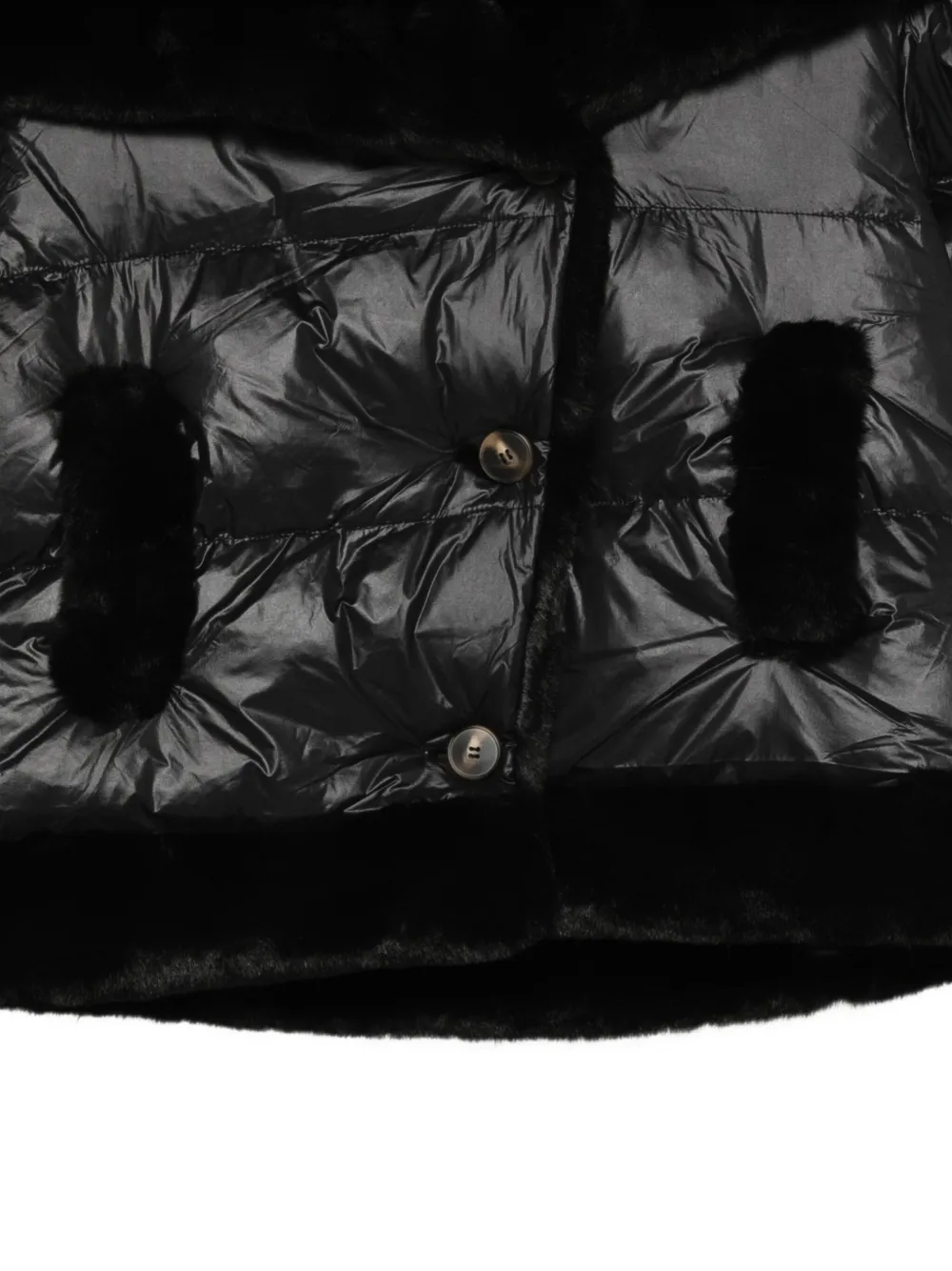 Max & Moi Dassi Faux-fur Coat In Black
