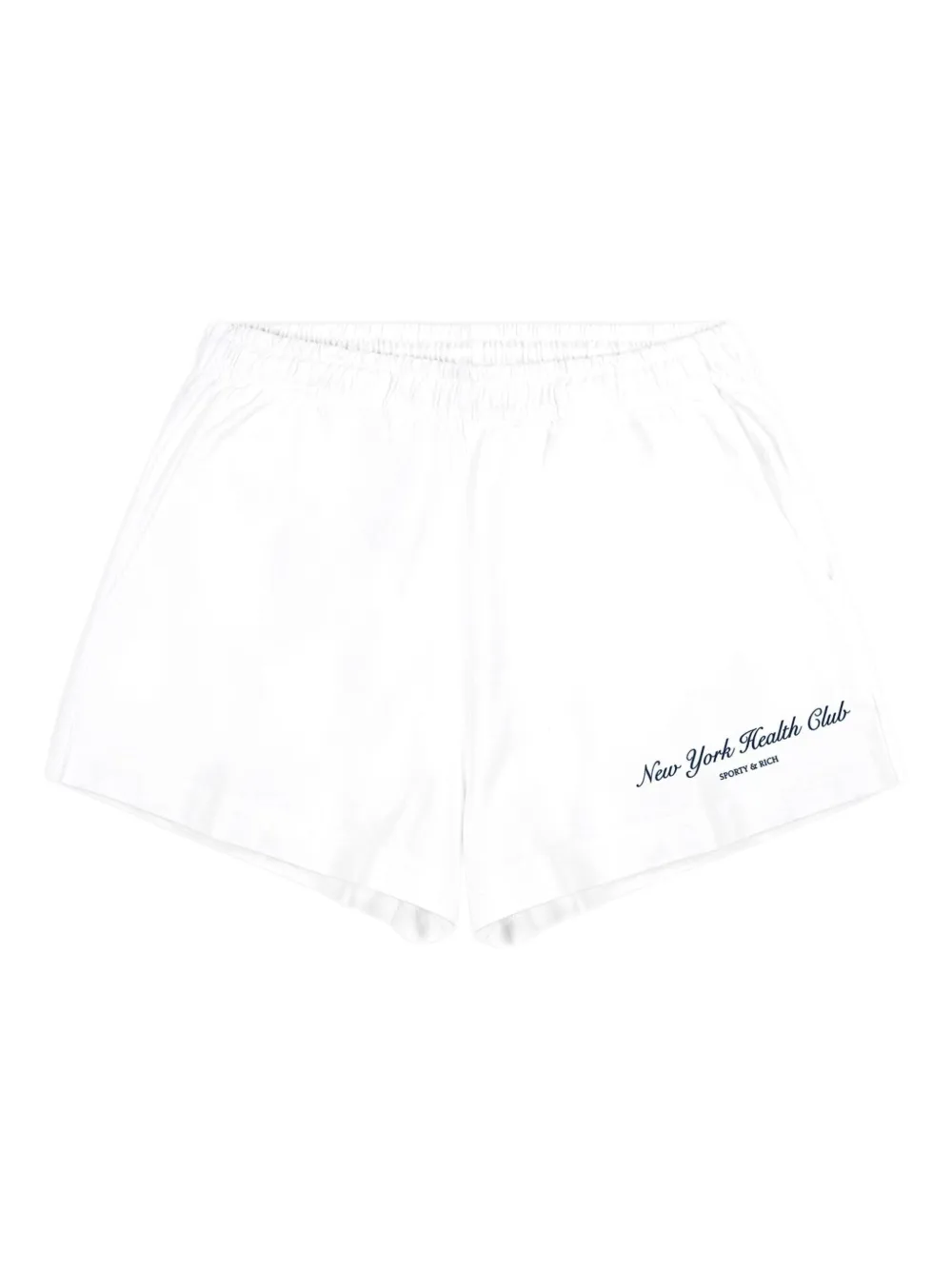 Sporty & Rich elastic-waistband logo shorts | White | Image 1
