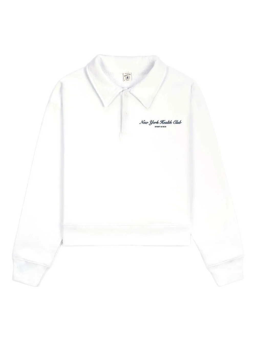 Sporty & Rich long-sleeve polo shirt | White | Image 1